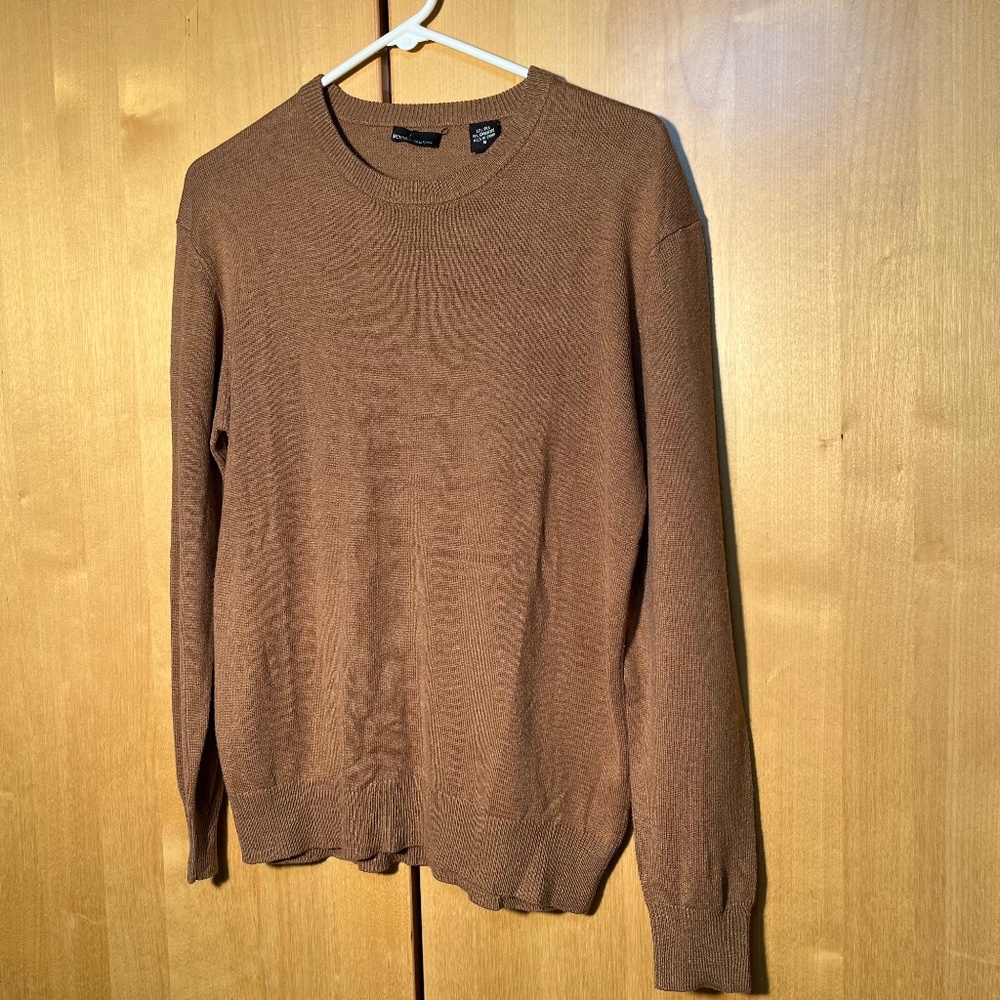 Brown Long Sleeve Sweater Mode Size S Silk/Cashmere Blend
